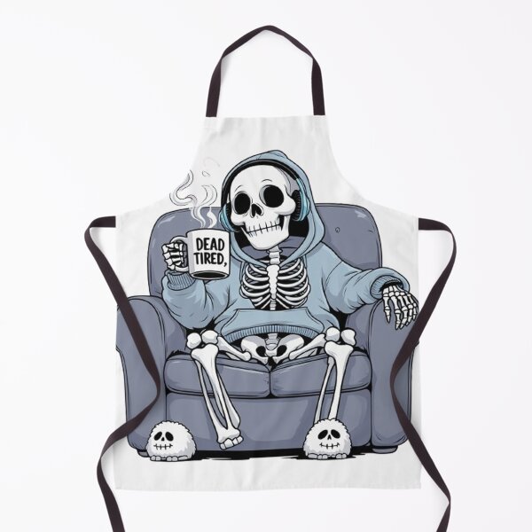Item preview,  Dead Tired – Lazy Skeleton in Hoodie Funny T-Shirt Design designed and sold by ArghavanMardani.