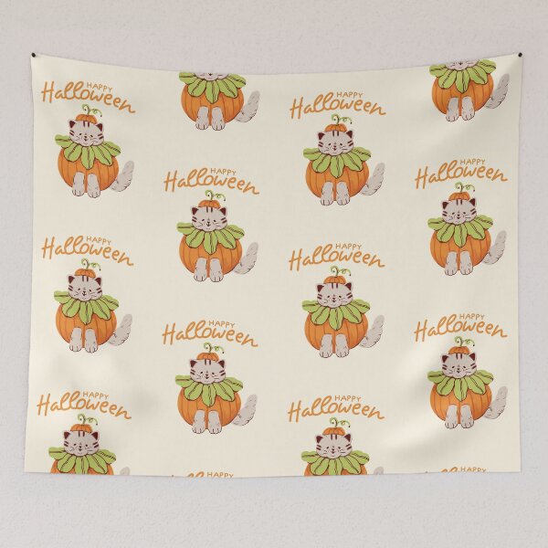 Item preview, Cute Halloween Grey cat in pumpkin costume Pet Costume designed and sold by Dark & Darling.