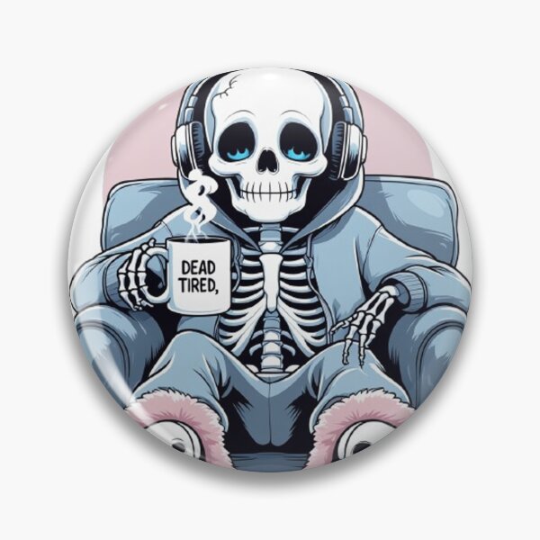Artikelvorschau, Dead Tired – Faules Skelett im Kapuzenpullover Lustiges T-Shirt Design entworfen und verkauft von ArghavanMardani.