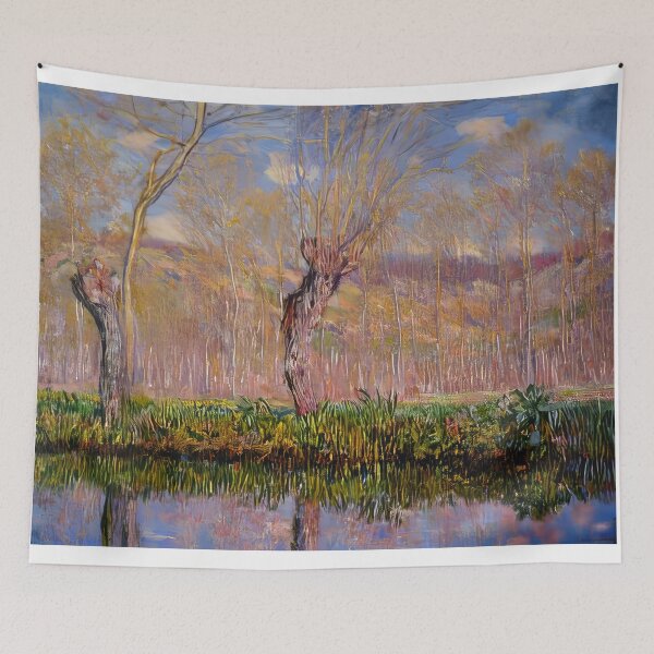 Item preview, The Banks of the River Epte in Springtime   1885 by Claude Monet designed and sold by GabyddAlessandr.