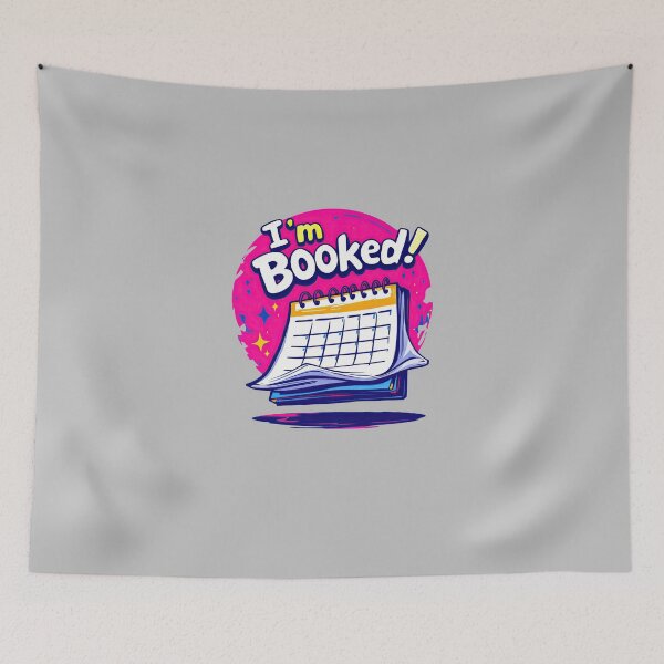 Item preview, A cartoon image of a calendar with the words I ' m booked designed and sold by cafegrafis.