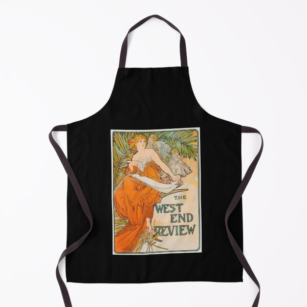 Item preview, The West End Review Poster by Alphonse Mucha | Art Nouveau Vintage Print | Elegant Woman Wall Art | Classic Decorative Advertisement designed and sold by artofuniverse.