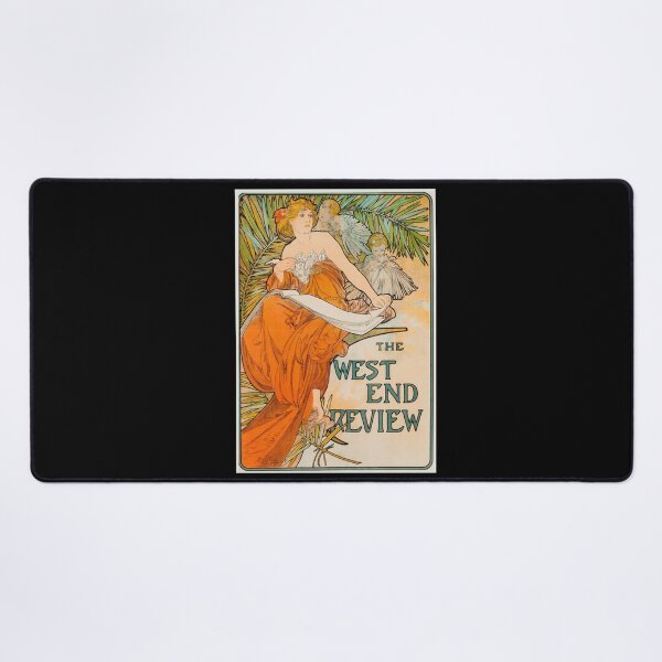 Item preview, The West End Review Poster by Alphonse Mucha | Art Nouveau Vintage Print | Elegant Woman Wall Art | Classic Decorative Advertisement designed and sold by artofuniverse.