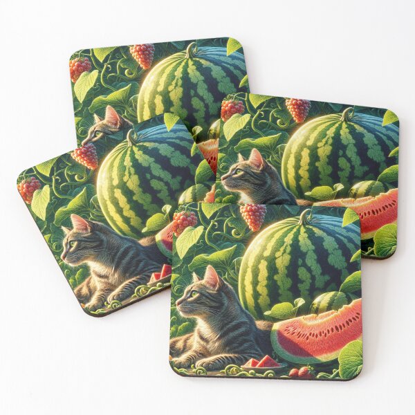 Item preview, Cat in Fruit Paradise designed and sold by M-Y-A-R-T-.