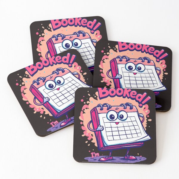 Item preview, A cartoon book character holding a pencil and a book with the word booked designed and sold by cafegrafis.