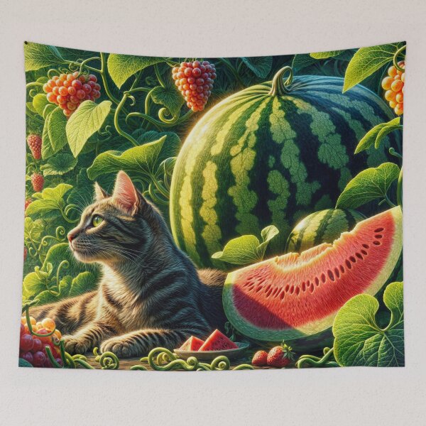 Item preview, Cat in Fruit Paradise designed and sold by m-y-A-I-A-R-T-.