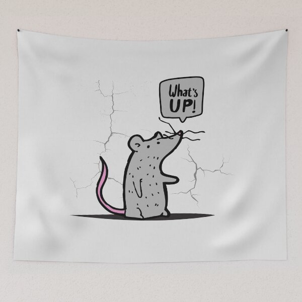 Item preview, relaxed cartoon rat - what's up! designed and sold by CypisDesign.