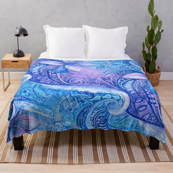 Item preview, Hawaiian Wave Hand Painted 0015 designed and sold by sunnthreads.