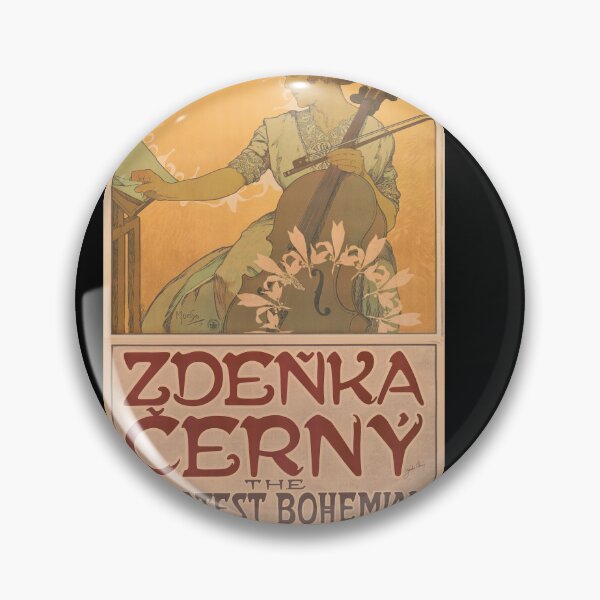 Item preview, Zdenka Cerny Poster by Alphonse Mucha | Art Nouveau Music Print | Vintage Violoncello Wall Art | Elegant Woman Musician Decor designed and sold by artofuniverse.