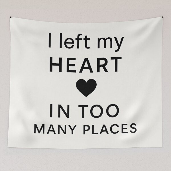 Item preview, I Left my Heart in too many places (Minimalistic Design for Travel Lover 5) designed and sold by Lydian Dreams.