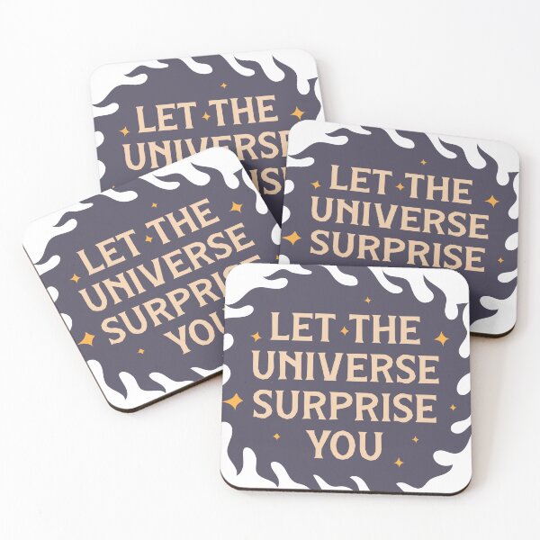 Item preview, Let the Universe Surprise You – Spiritual Aesthetic Manifestation Quote Design designed and sold by simbhaskara.