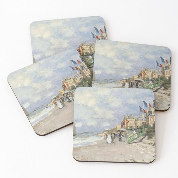 Item preview, The Boardwalk on the Beach at Trouville   1870 by Claude Monet designed and sold by GabyddAlessandr.