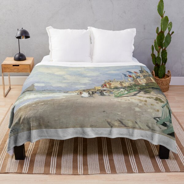 Item preview, The Boardwalk on the Beach at Trouville 1870 by Claude Monet designed and sold by GabyddAlessandr.