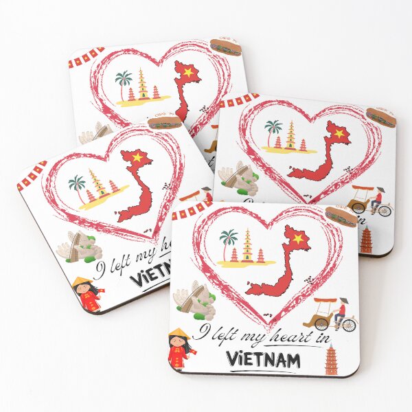 Item preview, I Left my Heart in Vietnam (Design for Vietnam Travel Lover) designed and sold by Lydian Dreams.