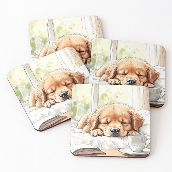 Item preview, Lazy Morning with Coffee and Dog designed and sold by Whimsy Works Lab.