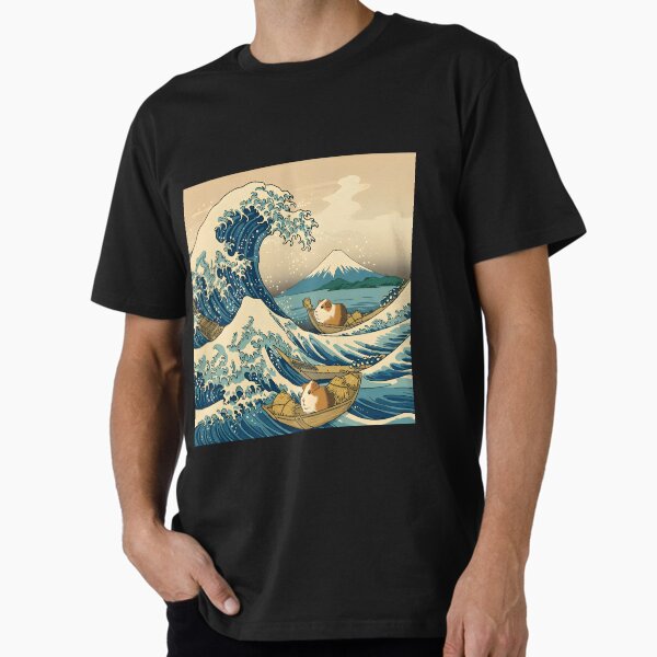 Item preview, The Great Hay Wave: Ukiyo-e Guinea Pig & Mount Fuji Adventure designed and sold by Simple_Lines2025.