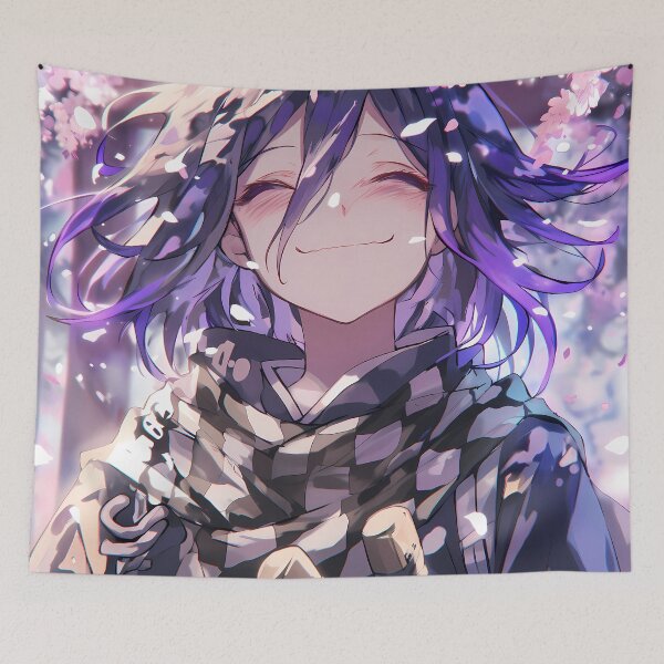 Item preview, Kokichi Ouma Danganronpa Anime Sakura Cherry Blossom Mischief Smile designed and sold by earlobejerk.