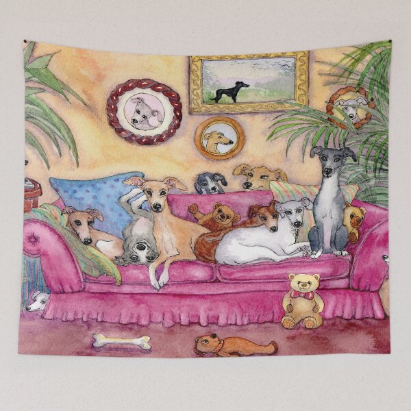 Item preview, This Sofa Is Taken – Whippets and Greyhounds in Charge designed and sold by SusanAlisonArt.