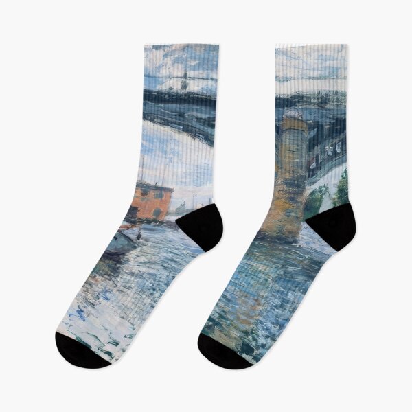 Item preview, The Bridge at Argenteuil Grey Weather   1874 by Claude Monet designed and sold by GabyddAlessandr.