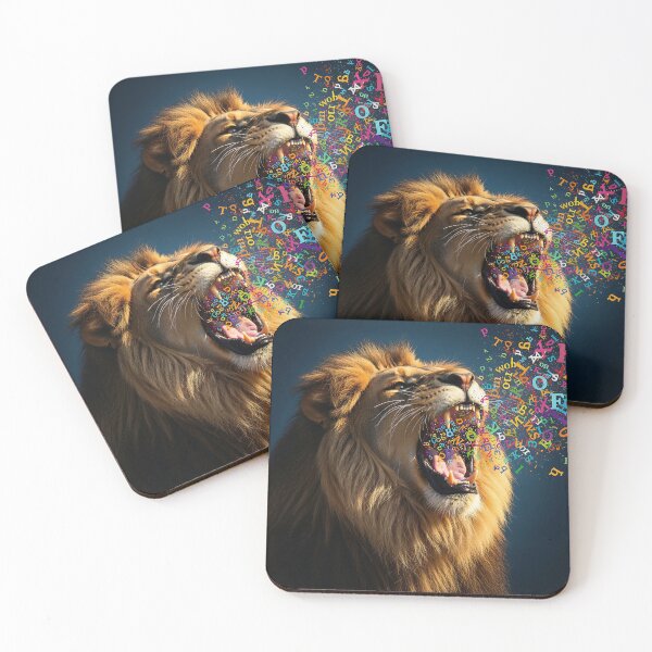 Item preview, Roaring Lion Words Letters Creativity Communication Art designed and sold by Wild-way Art.