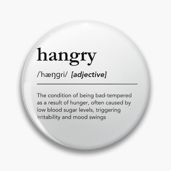 Item preview, Funny Hangry Definition, Foodie Word, Minimalist Typography designed and sold by lagunaklein.
