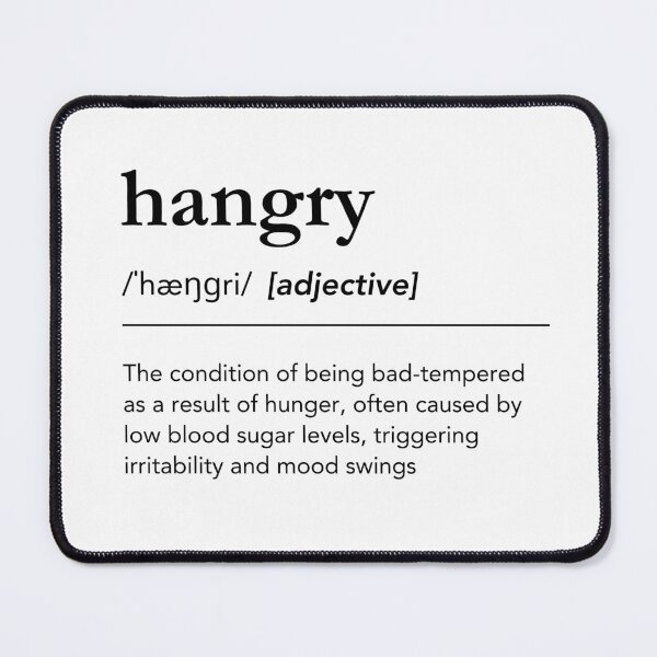 Item preview, Funny Hangry Definition, Foodie Word, Minimalist Typography designed and sold by lagunaklein.