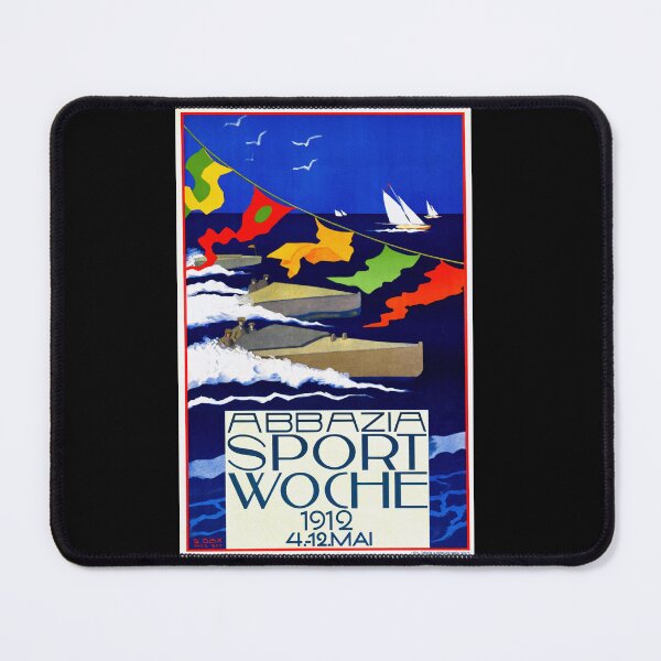 Item preview, Art Nouveau Poster | Abbazia Sports Week 1912 | Vintage Croatia Travel Art | Opatija Coastal Town | Early 20th Century Design designed and sold by artofuniverse.