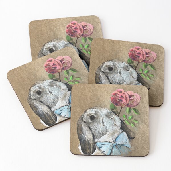 Item preview, Rabbit and rose designed and sold by Splash Rabbit .