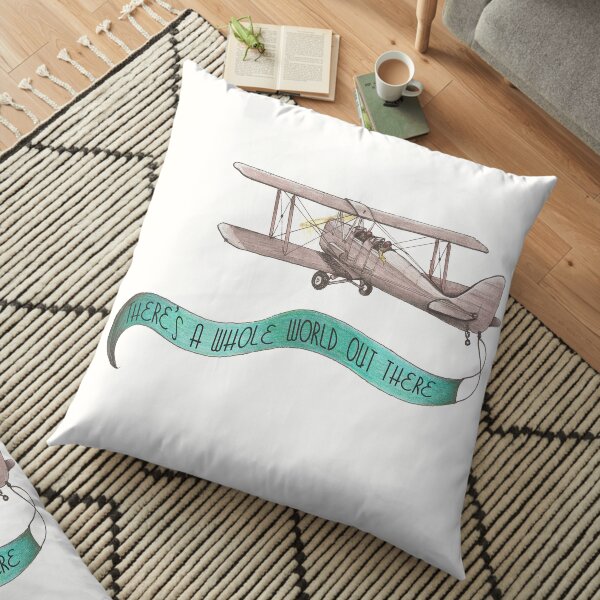 There's a Whole World Out There Floor Pillow