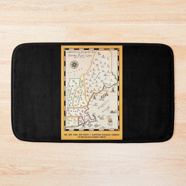 Item preview, Whimsical Illustrated Map of New England | 1920s-30s Summer Play Land Art by John Held Jr. | Vintage Travel and Leisure Poster designed and sold by artofuniverse.