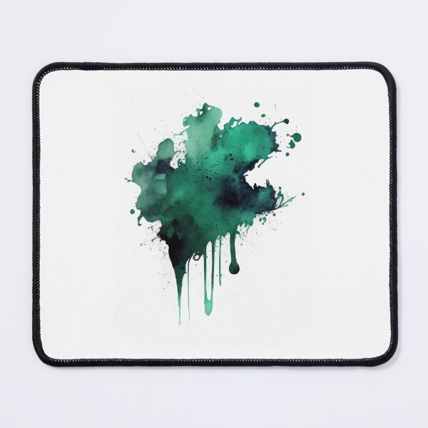 Item preview, Green ink stain on white background designed and sold by MiraCleAI.