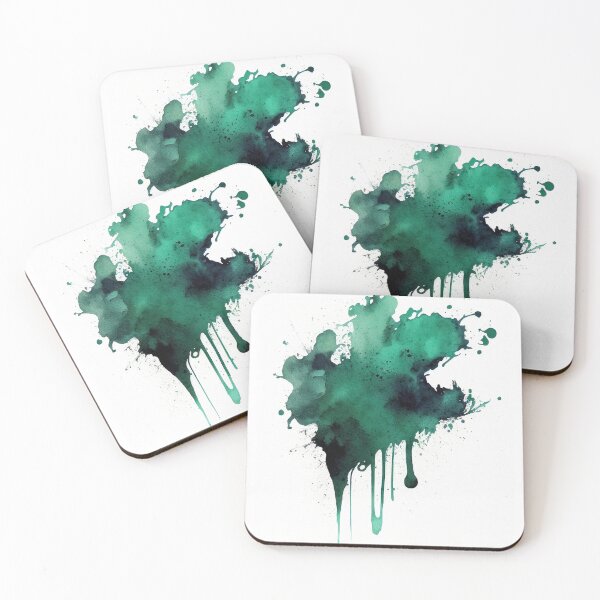 Item preview, Green ink stain on white background designed and sold by MiraCleAI.
