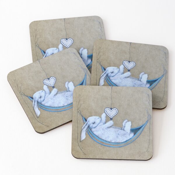Item preview, Rabbit/bunny in a hammock designed and sold by Splash Rabbit .