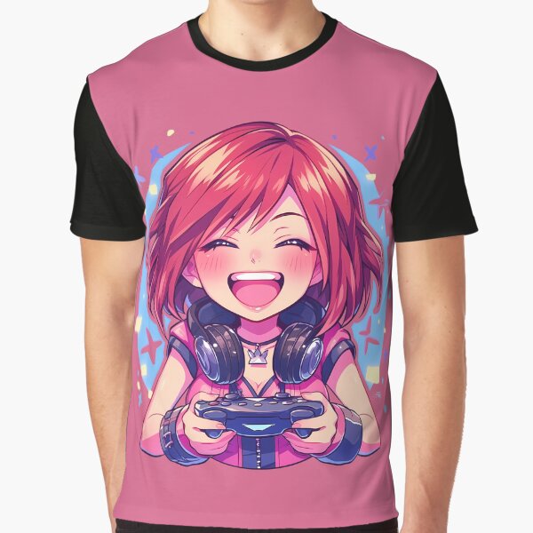 Vista previa del artículo con la obra «Juego de control de Kairi Kingdom Hearts Chibi de Anime Adorable», diseñado y vendido por earlobejerk.