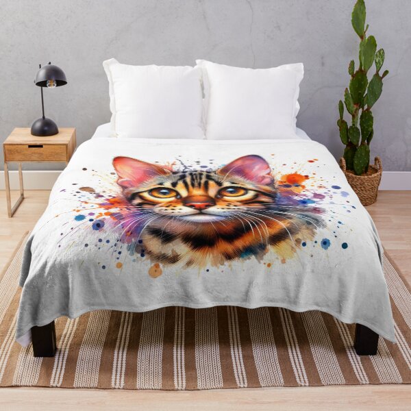 Item preview, Bengal cat in watercolor designed and sold by paulrommer.