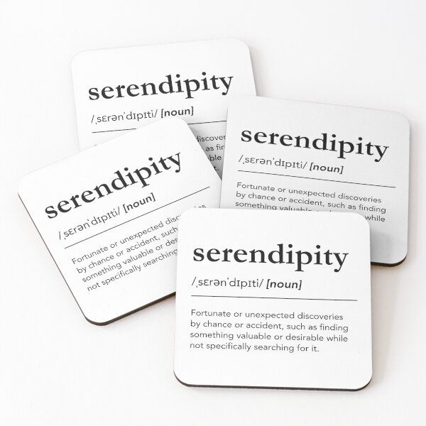 Item preview, Serendipity Definition, Unexpected Joy and Good Luck Optimist Dictionary Art designed and sold by lagunaklein.