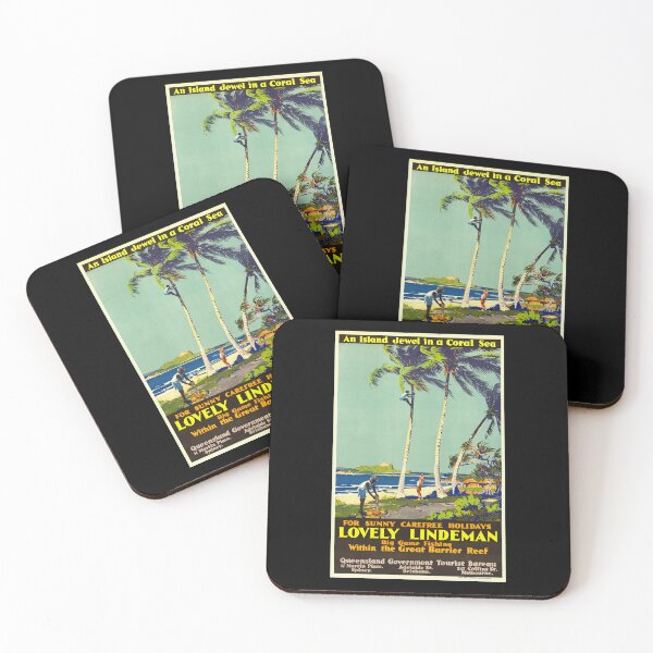 Item preview, Vintage Lindeman Island Travel Poster | Mid-Century Whitsunday Art | Tropical Paradise Decor | Great Barrier Reef Adventure Print designed and sold by artofuniverse.