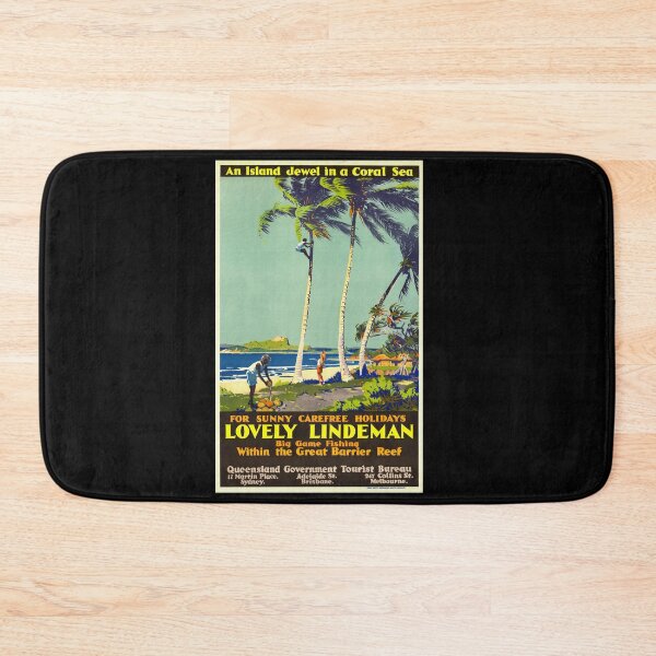 Item preview, Vintage Lindeman Island Travel Poster | Mid-Century Whitsunday Art | Tropical Paradise Decor | Great Barrier Reef Adventure Print designed and sold by artofuniverse.