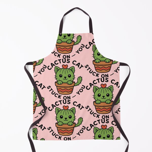 Item preview, Cactus Cat Stuck On You Kawaii Pun designed and sold by graphicnew.