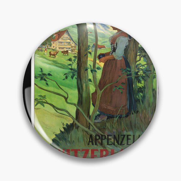 Item preview, Vintage Appenzell Travel Poster | Art Nouveau Style | Swiss Tourism Art | Mid-20th Century Print | Cultural Heritage Decor designed and sold by artofuniverse.