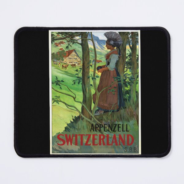 Item preview, Vintage Appenzell Travel Poster | Art Nouveau Style | Swiss Tourism Art | Mid-20th Century Print | Cultural Heritage Decor designed and sold by artofuniverse.