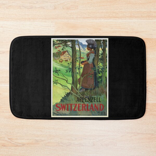 Item preview, Vintage Appenzell Travel Poster | Art Nouveau Style | Swiss Tourism Art | Mid-20th Century Print | Cultural Heritage Decor designed and sold by artofuniverse.