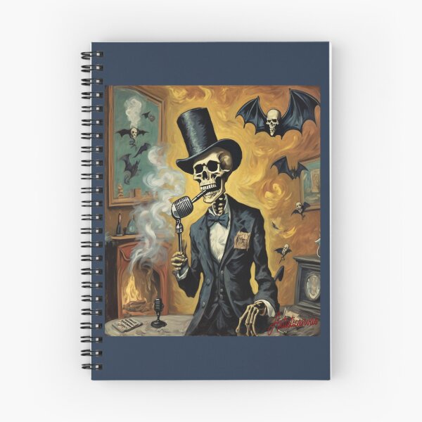 Item preview, "Gothic Cabaret Serenade: Elegantly Dressed Skeleton in Surreal Setting" designed and sold by Artisticanvas.