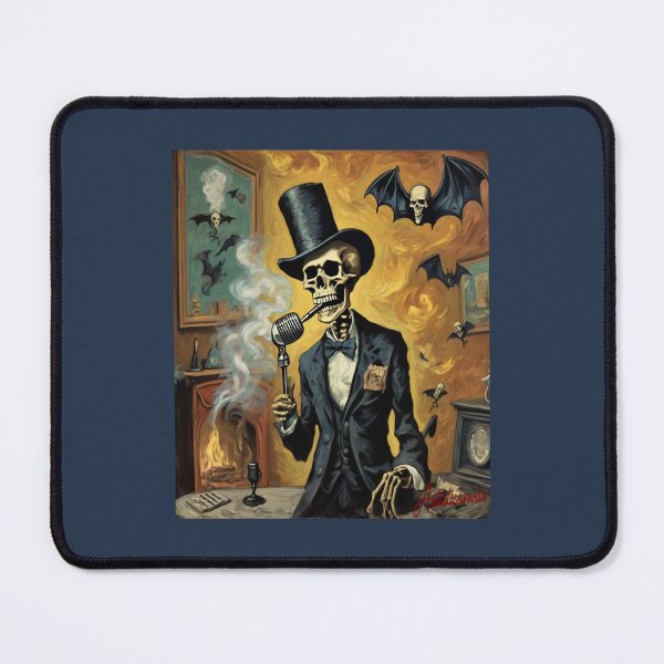 Item preview, "Gothic Cabaret Serenade: Elegantly Dressed Skeleton in Surreal Setting" designed and sold by Artisticanvas.