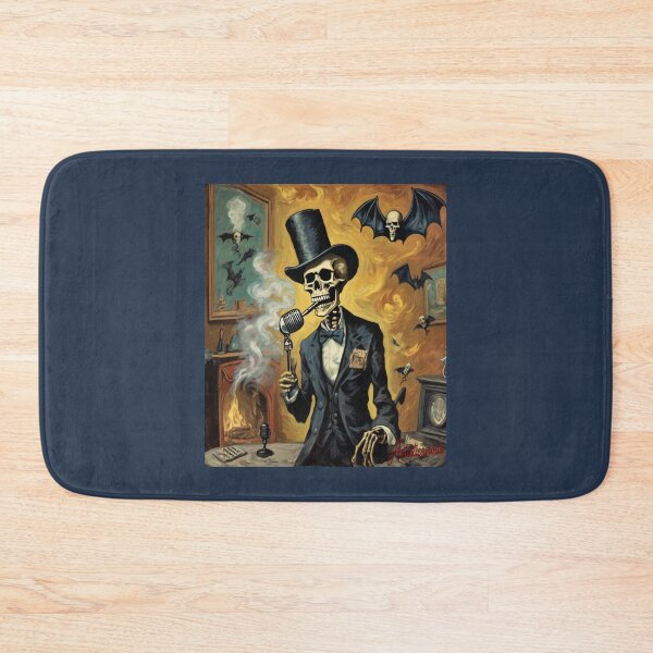 Item preview, "Gothic Cabaret Serenade: Elegantly Dressed Skeleton in Surreal Setting" designed and sold by Artisticanvas.