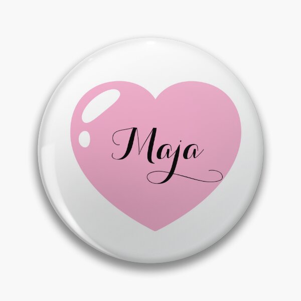Item preview, Maja Polish Name with pink Heart  designed and sold by Artbymonika.