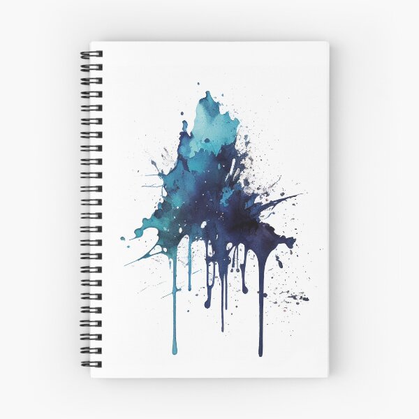 Item preview, Blue ink stain on white background designed and sold by MiraCleAI.