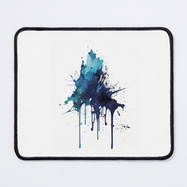 Item preview, Blue ink stain on white background designed and sold by MiraCleAI.