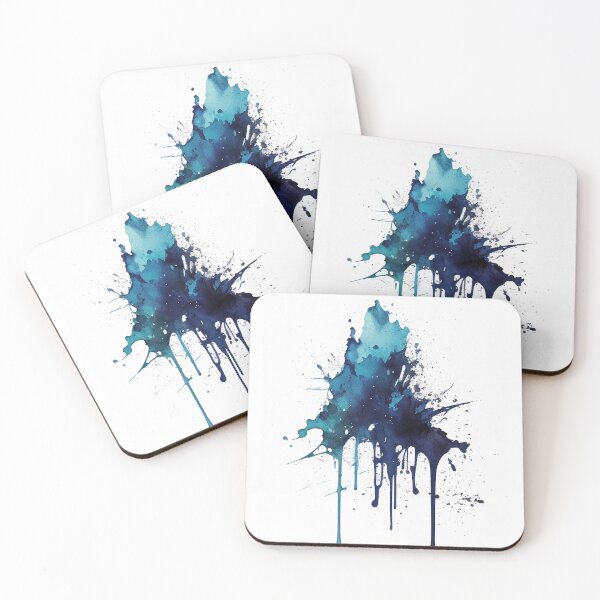 Item preview, Blue ink stain on white background designed and sold by MiraCleAI.