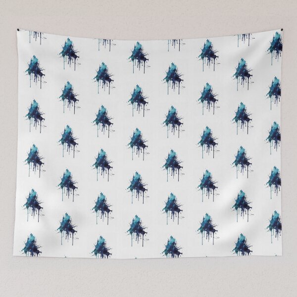 Item preview, Blue ink stain on white background designed and sold by MiraCleAI.
